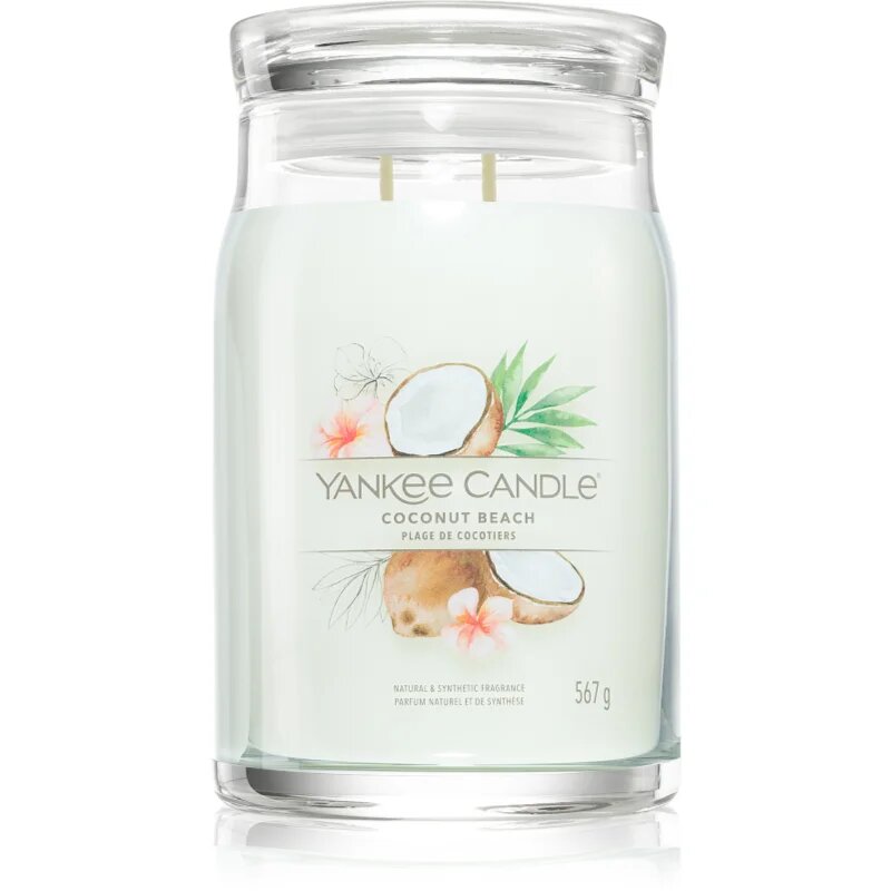 Yankee Candle Coconut Beach dišeča sveča Signature 567 g
