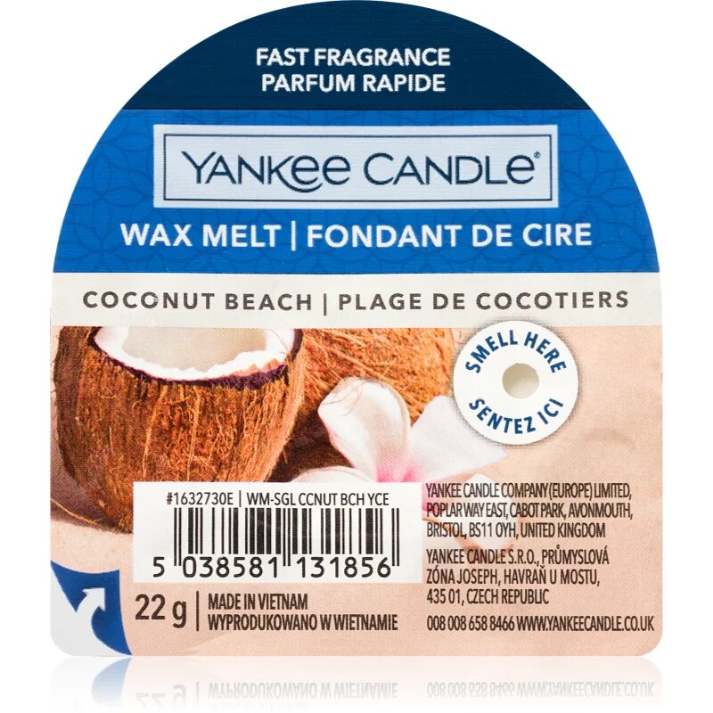 Yankee Candle Coconut Beach vosek za aroma lučko 22 g