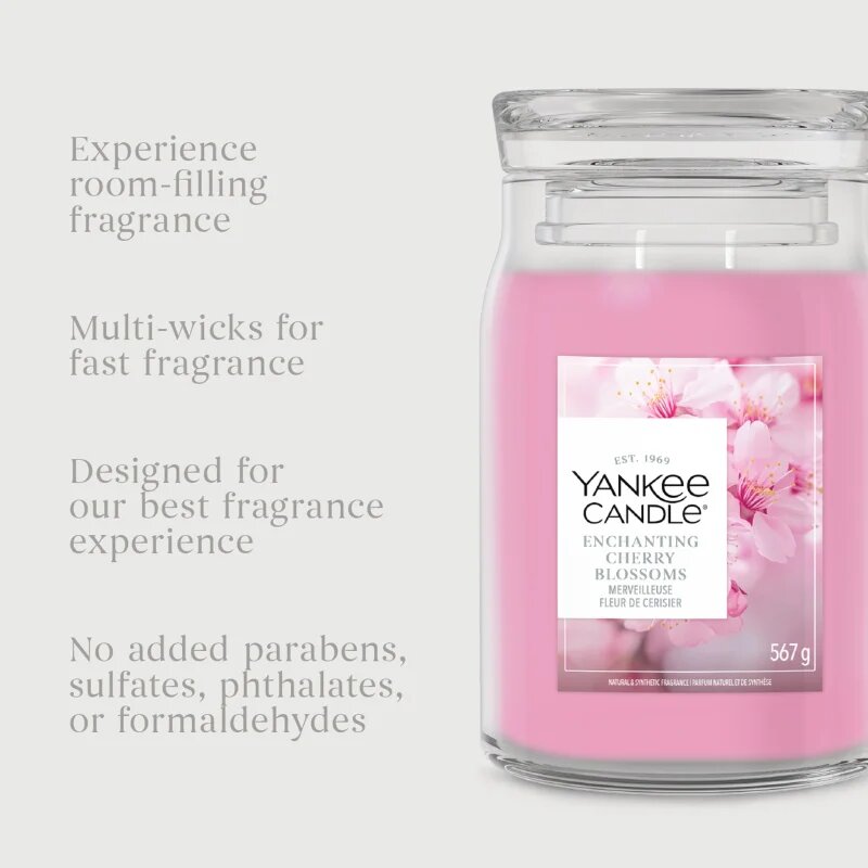 Yankee Candle Enchanting Cherry Blossom dišeča sveča 368 g