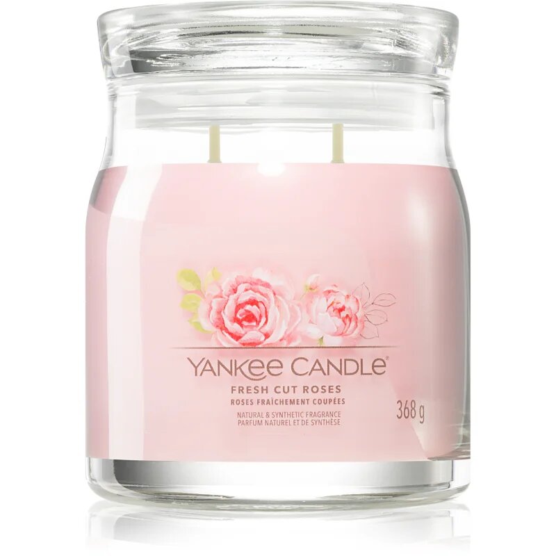 Yankee Candle Fresh Cut Roses dišeča sveča 368 g