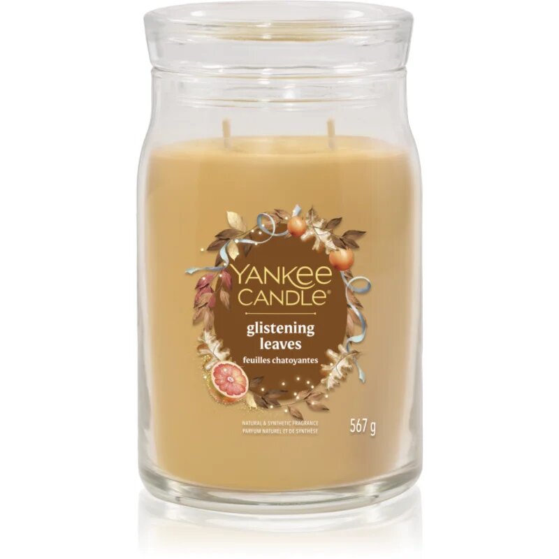 Yankee Candle Glistening Leaves dišeča sveča Signature 567 g