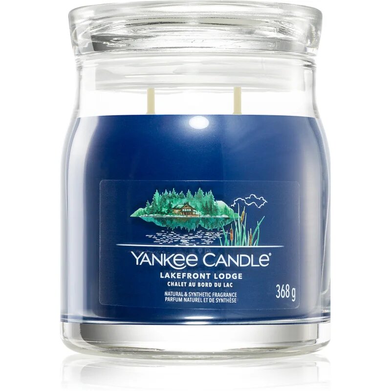 Yankee Candle Lakefront Lodge dišeča sveča Signature 368 g