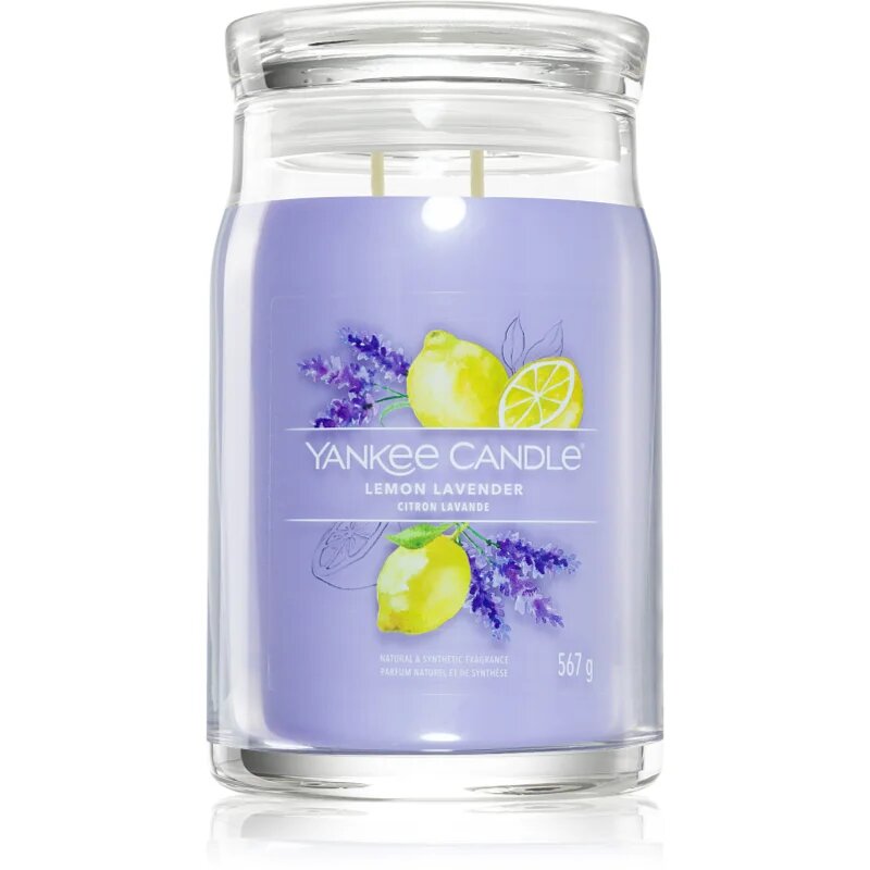 Yankee Candle Lemon Lavender dišeča sveča Signature 567 g