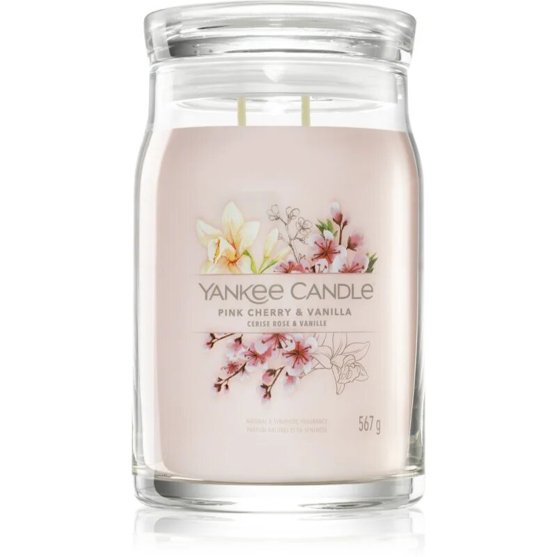 Yankee Candle Pink Cherry & Vanilla dišeča sveča Signature 567 g
