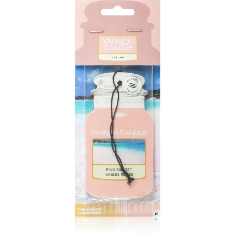 Yankee Candle Pink Sands dišeči obesek za v avto 1 kos