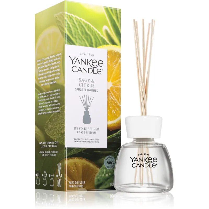 Yankee Candle Sage & Citrus aroma difuzor s polnilom 100 ml