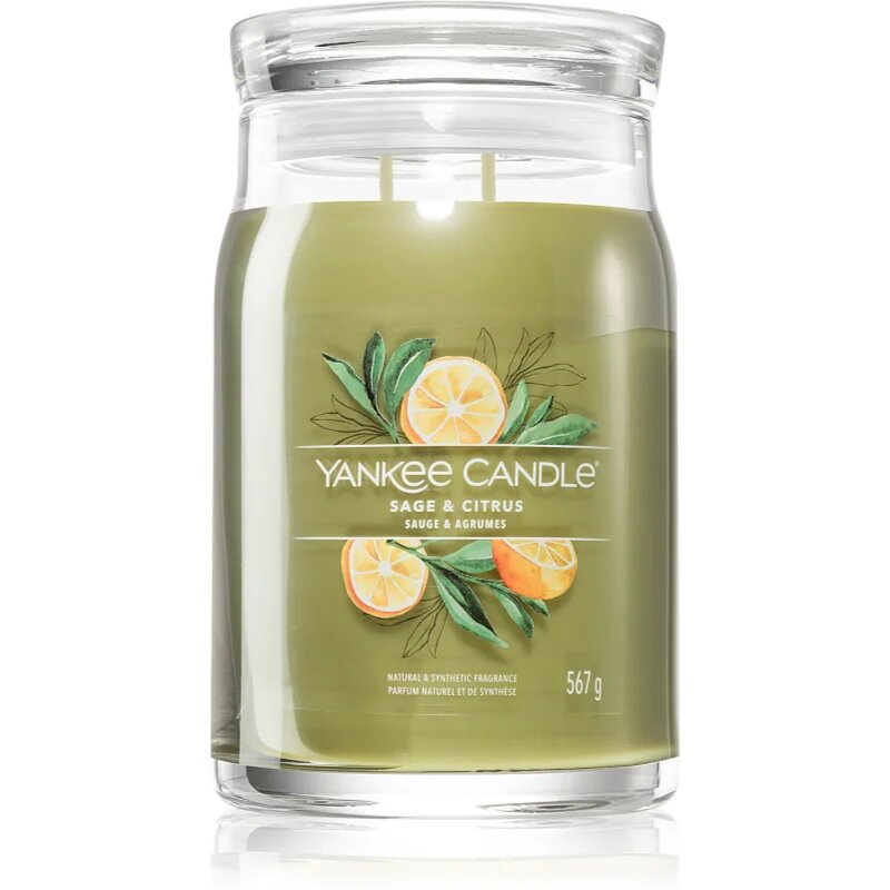 Yankee Candle Sage & Citrus dišeča sveča Signature 567 g