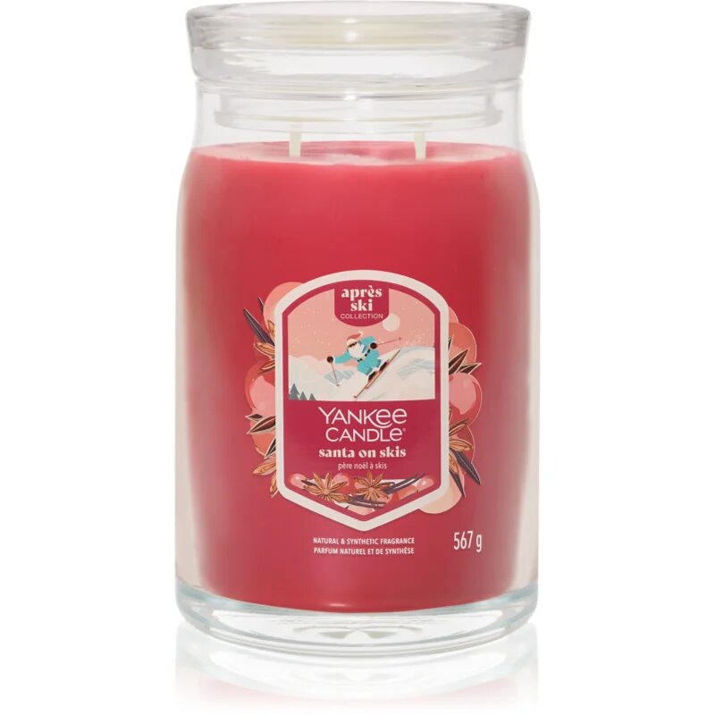 Yankee Candle Santa On Skis dišeča sveča 567 g