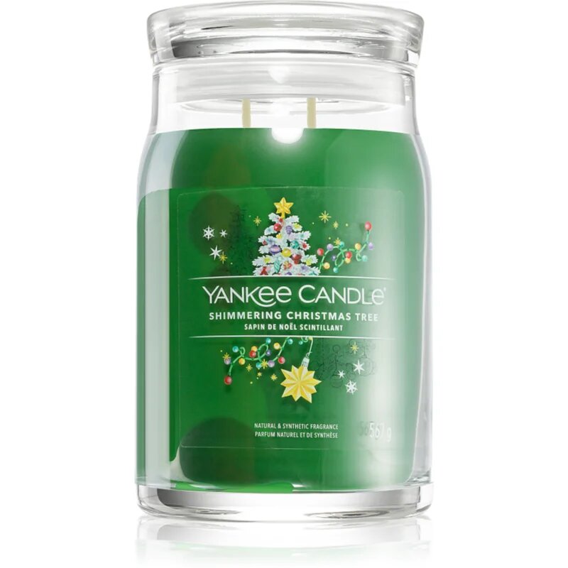 Yankee Candle Shimmering Christmas Tree dišeča sveča Signature 567 g