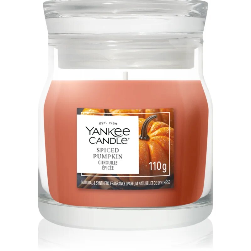 Yankee Candle Spiced Pumpkin dišeča sveča Signature 110 g