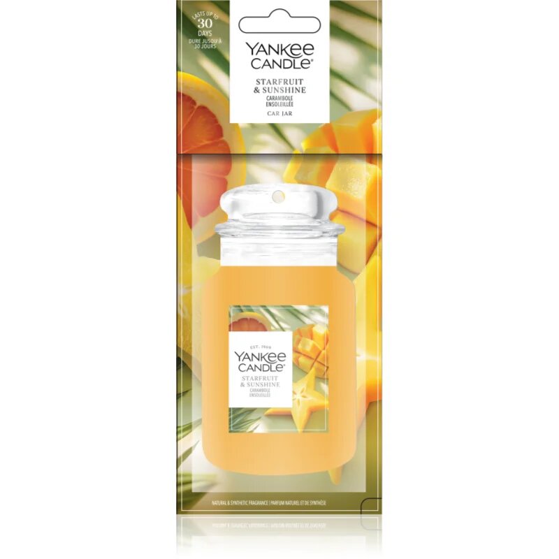 Yankee Candle Starfruit & Sunshine dišeči obesek za v avto 1 kos