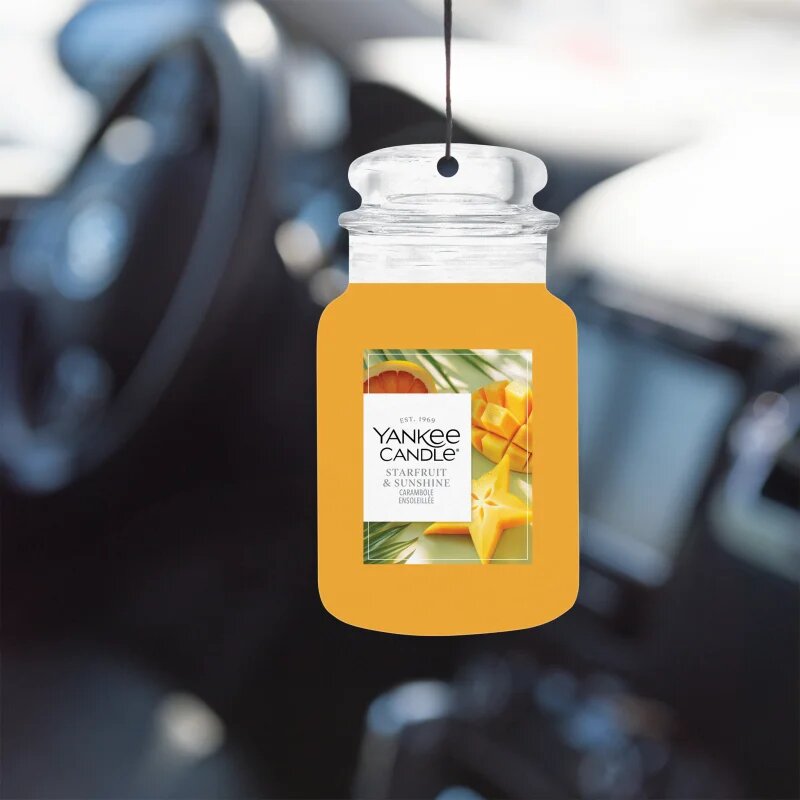 Yankee Candle Starfruit & Sunshine dišeči obesek za v avto 1 kos