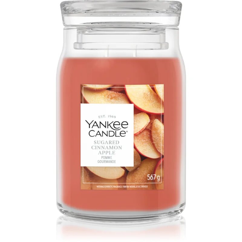 Yankee Candle Sugared Cinnamon Apple dišeča sveča 567 g