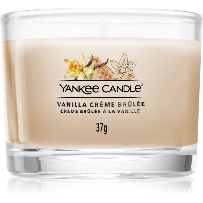 Yankee Candle Vanilla Crème Brûlée votivna sveča glass 37 g
