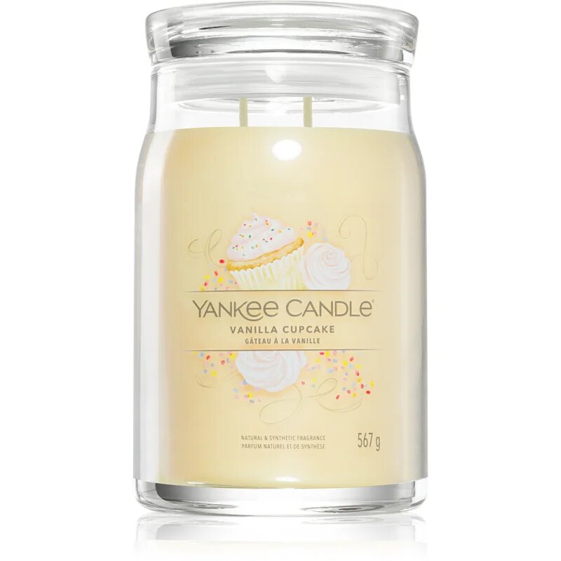 Yankee Candle Vanilla Cupcake dišeča sveča Signature 567 g