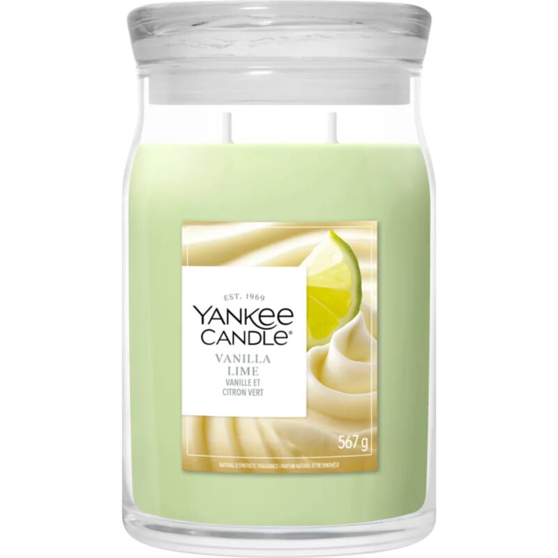 Yankee Candle Vanilla Lime dišeča sveča Signature 567 g
