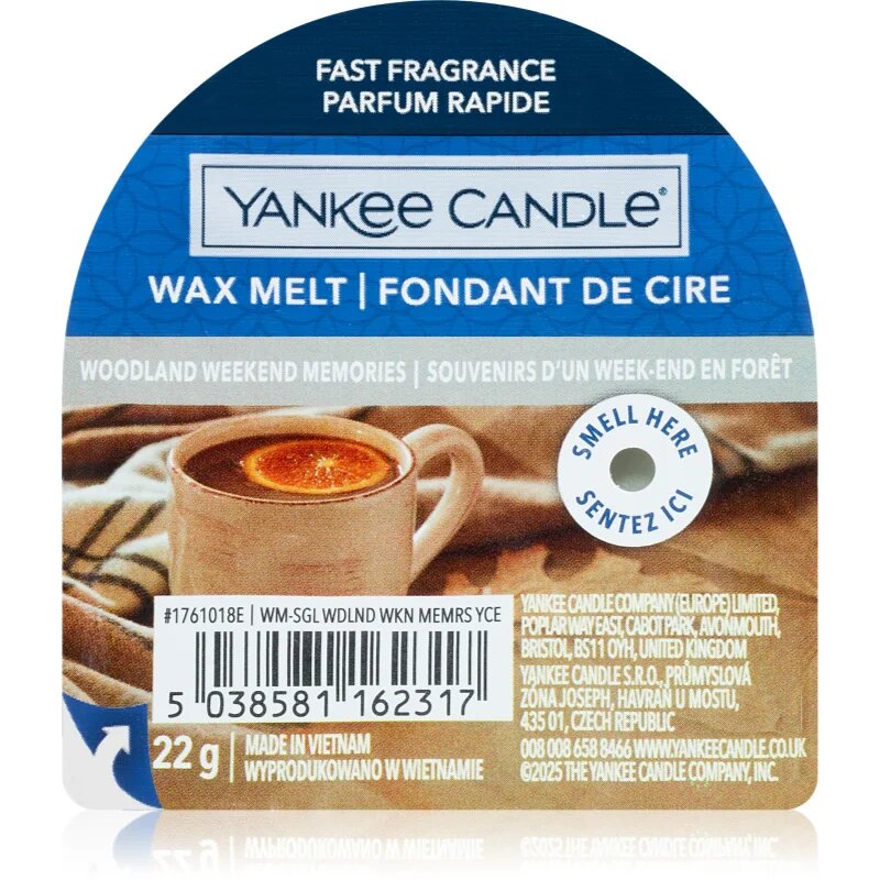 Yankee Candle Woodland Weekend Memories vosek za aroma lučko 22 g