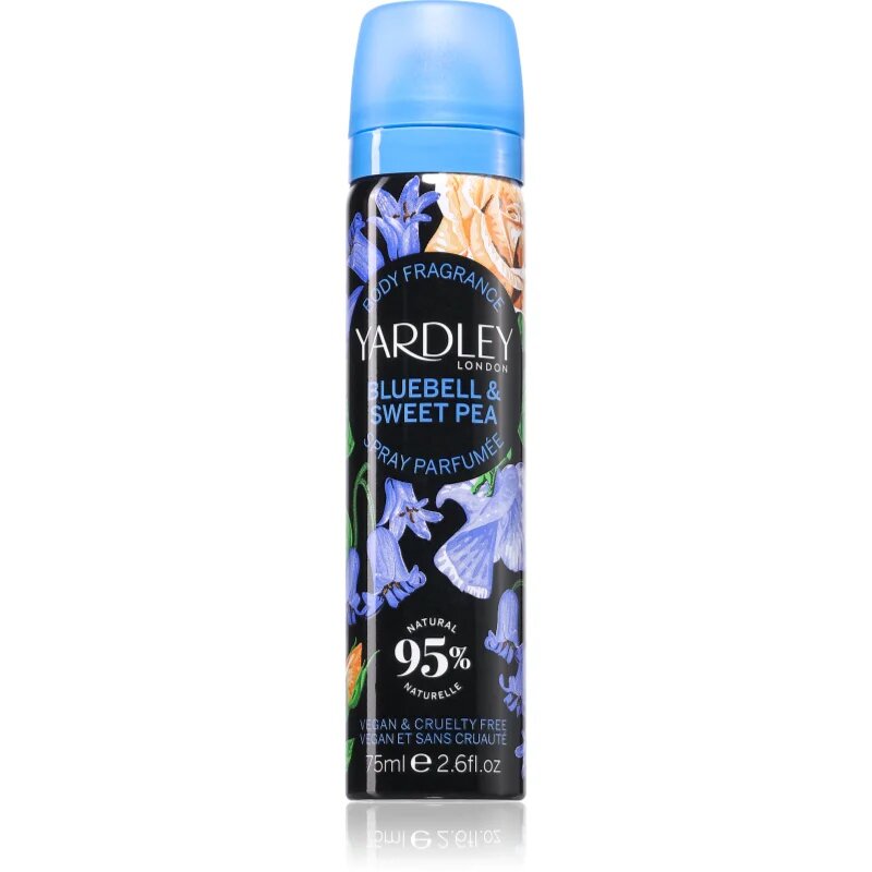Yardley Bluebell & Sweetpea pršilo za telo za ženske 75 ml