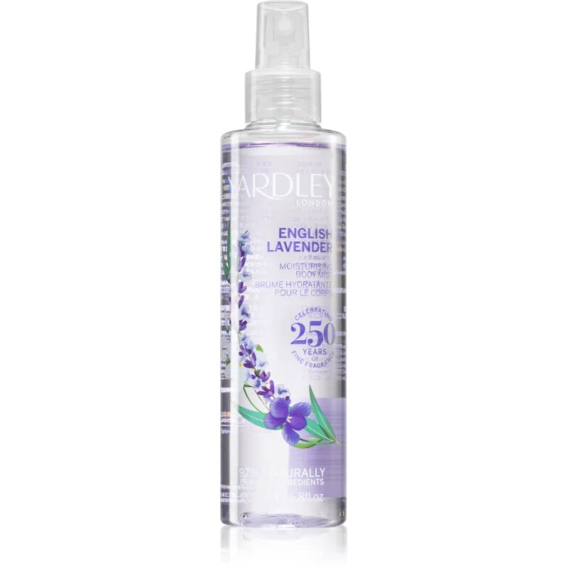 Yardley English Lavender vlažilno pršilo za telo za ženske 200 ml