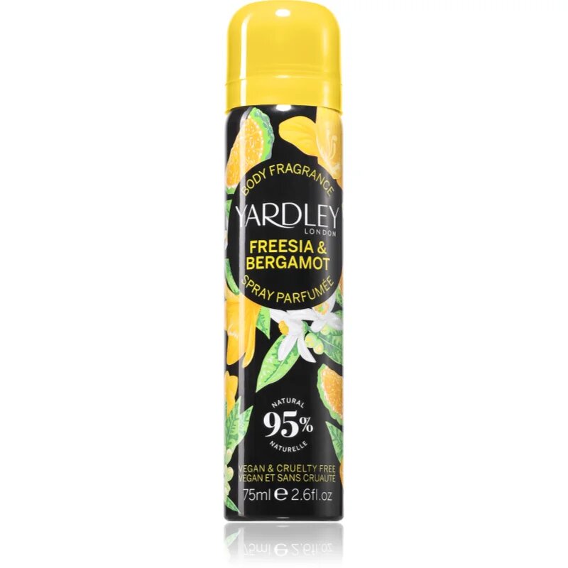Yardley Freesia & Bergamot pršilo za telo za ženske 75 ml