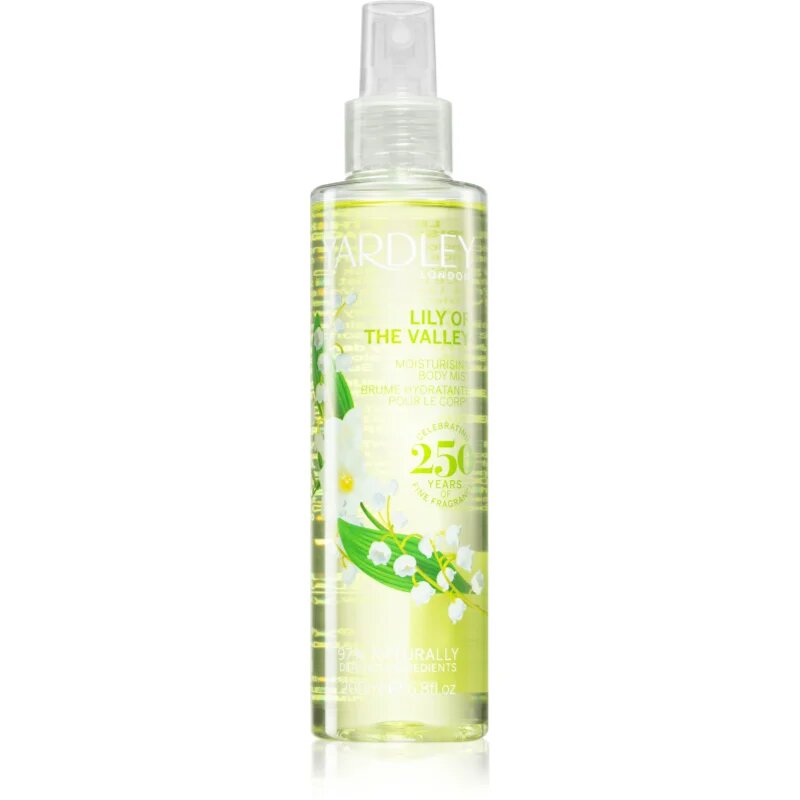 Yardley Lily Of The Valley vlažilno pršilo za telo za ženske 200 ml