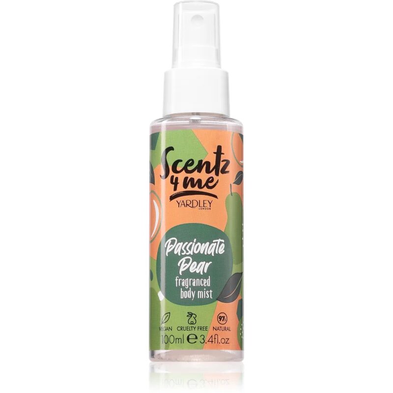 Yardley Scentz 4 Me Passionate Pear meglica za telo za ženske 100 ml