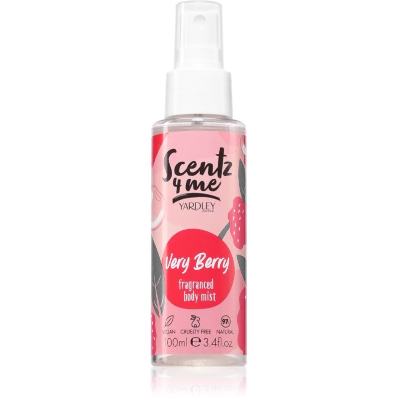 Yardley Scentz 4 Me Very Berry meglica za telo za ženske 100 ml