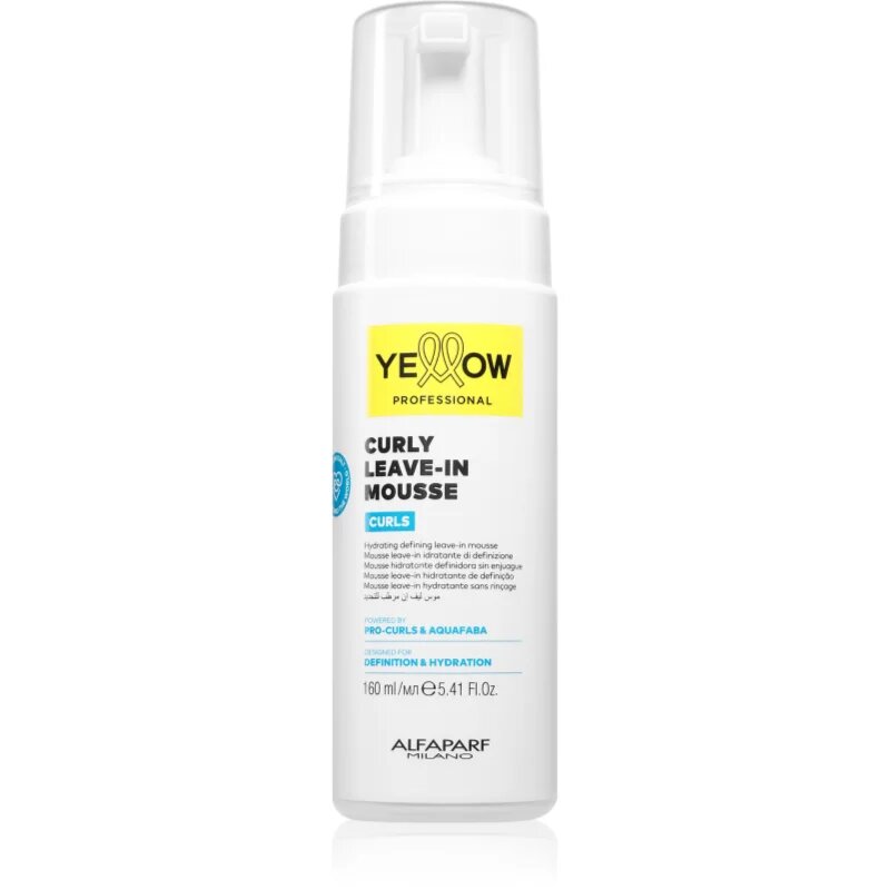 Yellow Professional Curls Curly Leave-in Mousse nega brez spiranja za kodraste lase 160 ml