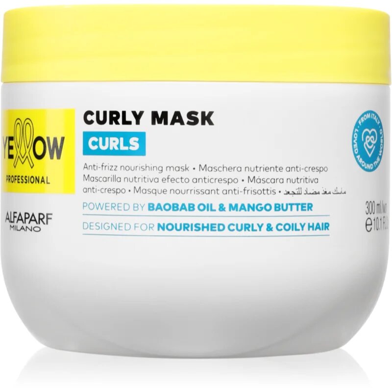Yellow Professional Curls Curly Mask maska za valovite in kodraste lase 300 ml