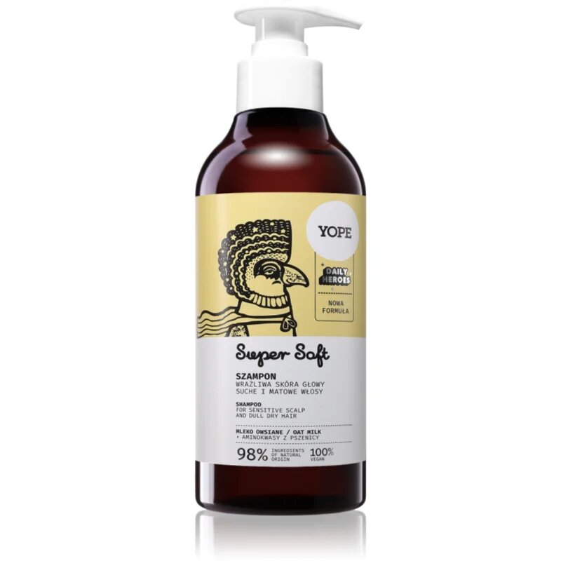 Yope Daily Heroes Soft Shampoo Oat Milk nežni šampon za občutljivo lasišče 300 ml