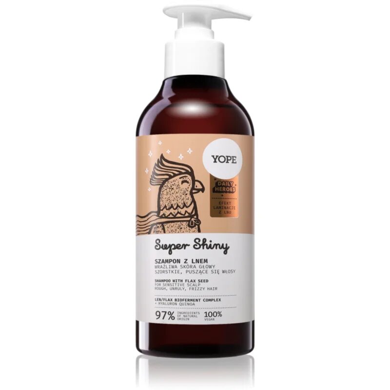 Yope Daily Heroes Super Shiny šampon za sijaj valovitih in kodrastih las 170 ml