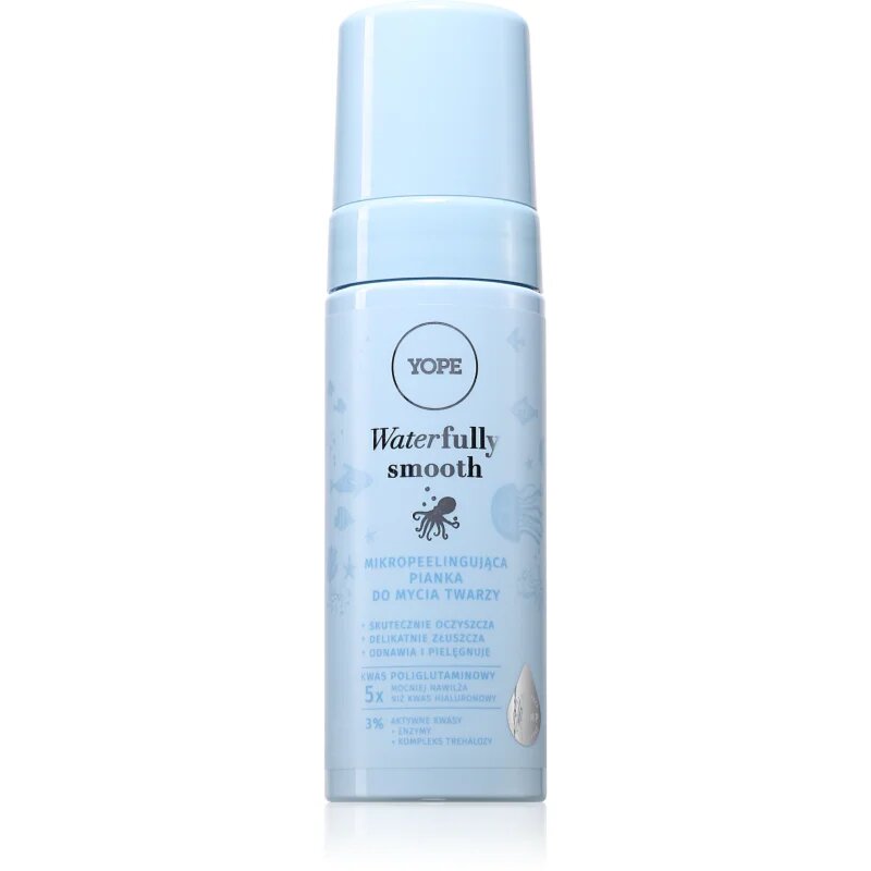 Yope Waterfully Smooth Foam eksfoliacijska čistilna pena za obraz 150 ml