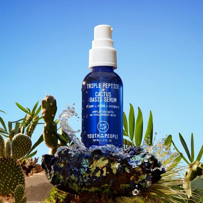 Youth To The People Oasis Triple Peptide + Cactus Serum serum za obraz za obraz in vrat 30 ml