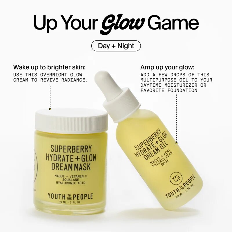 Youth To The People Superberry Hydrate + Glow Dream Mask maska za osvetljevanje kože in hidratacijo 59 ml