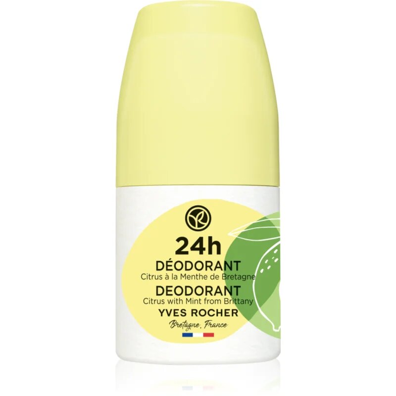 Yves Rocher 24 H deodorant s kroglico Citrus & Mint 50 ml