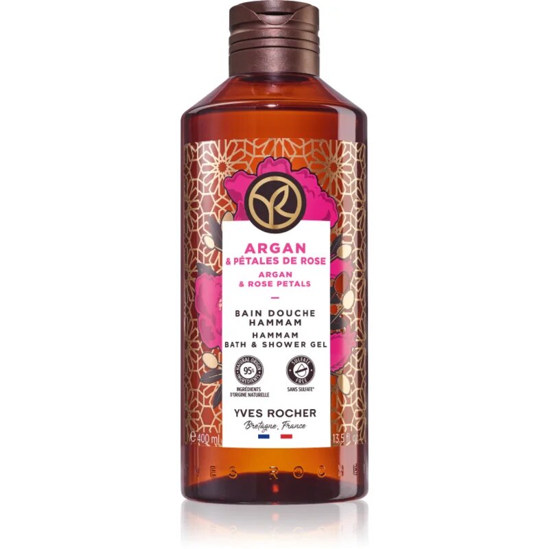 Yves Rocher Bain de Nature gel za prhanje in kopanje Argan & Petal Rose 400 ml