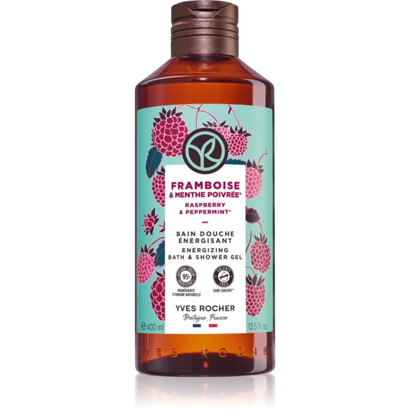 Yves Rocher Bain de Nature gel za prhanje Raspberry & Mint 400 ml