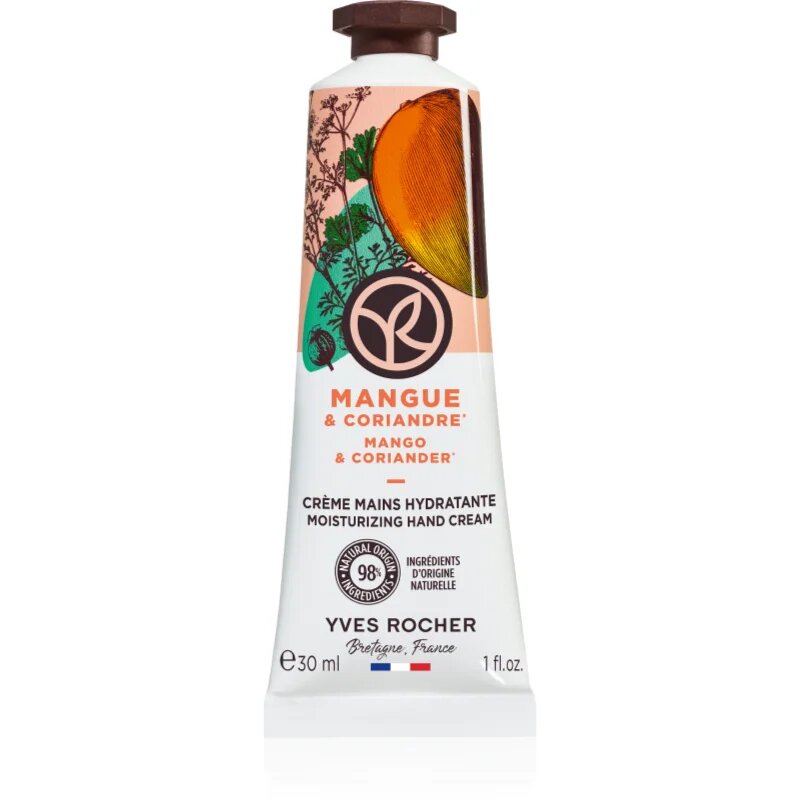 Yves Rocher Bain de Nature krema za roke Mango & Coriander 30 ml