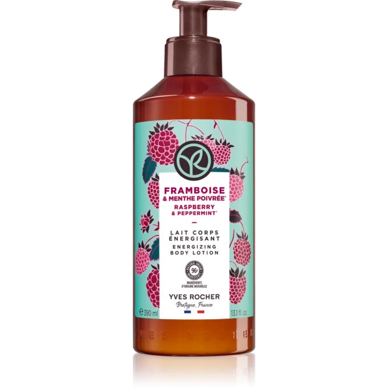 Yves Rocher Bain de Nature losjon za telo Raspberry & Peppermint 390 ml
