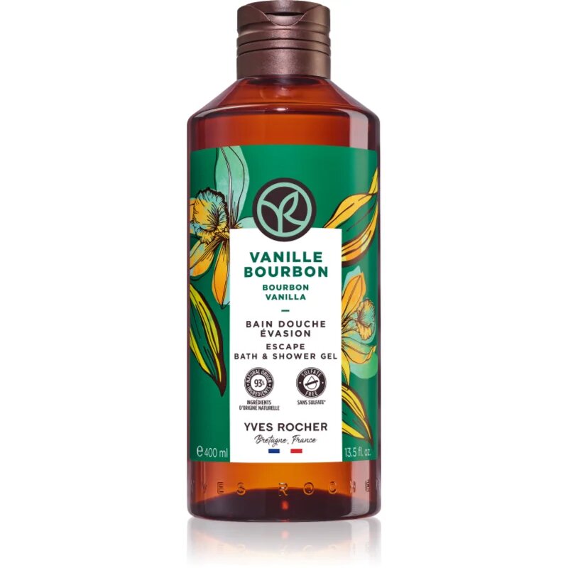 Yves Rocher Bain de Nature nežni gel za prhanje Bourbon Vanilla 400 ml