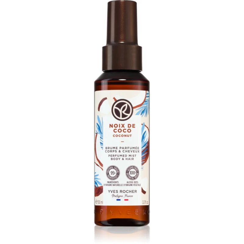 Yves Rocher Bain de Nature odišavljeno pršilo za telo in lase za ženske Coconut 100 ml