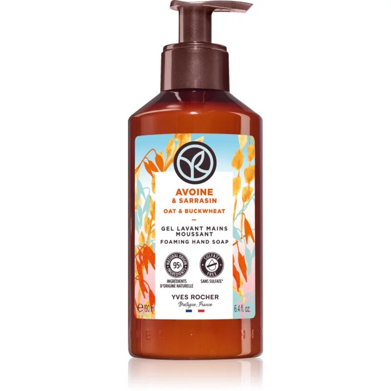 Yves Rocher Bain de Nature tekoče milo za roke Oat & Buckweat 190 ml