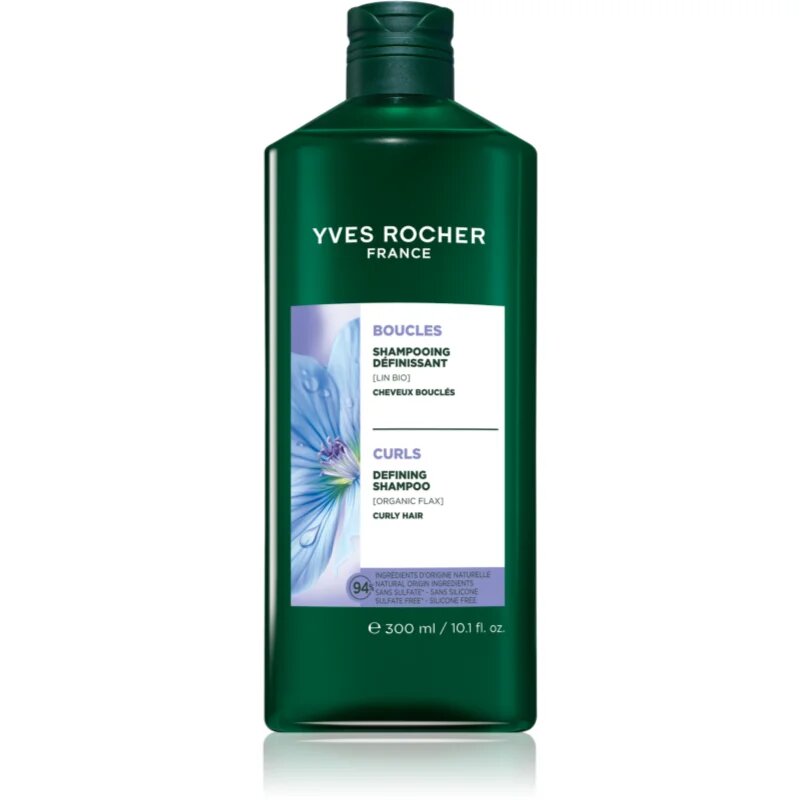 Yves Rocher Boucles šampon za kodraste in valovite lase with organic flax 300 ml
