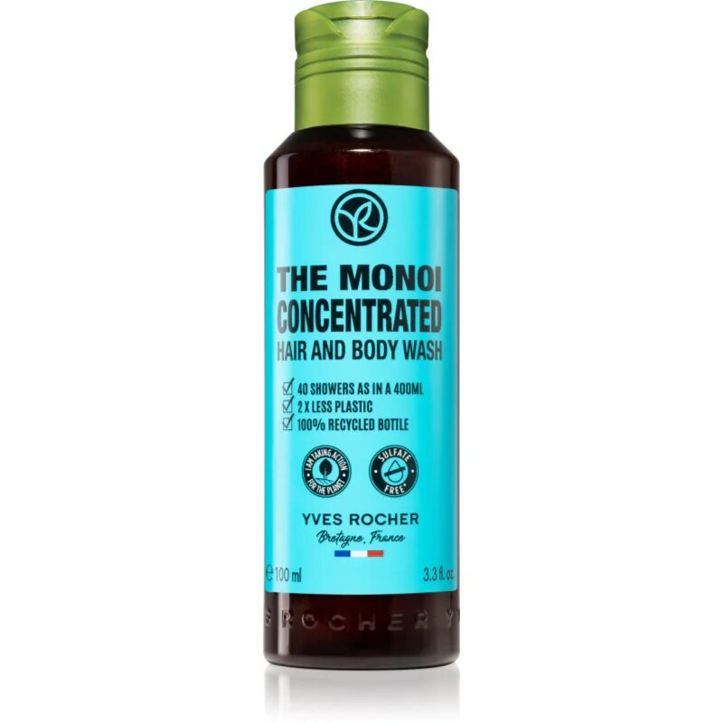 Yves Rocher Monoi gel za prhanje za telo in lase 100 ml