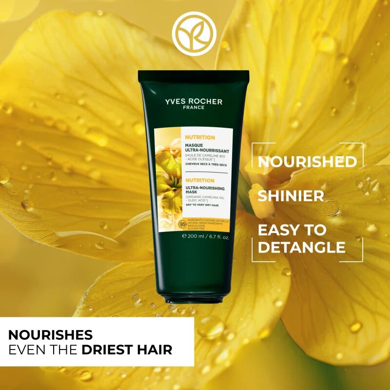 Yves Rocher Nutrition hranilna maska za lase 200 ml