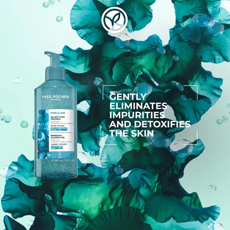 Yves Rocher Pure Algue čistilni gel z osvežujočim učinkom 390 ml