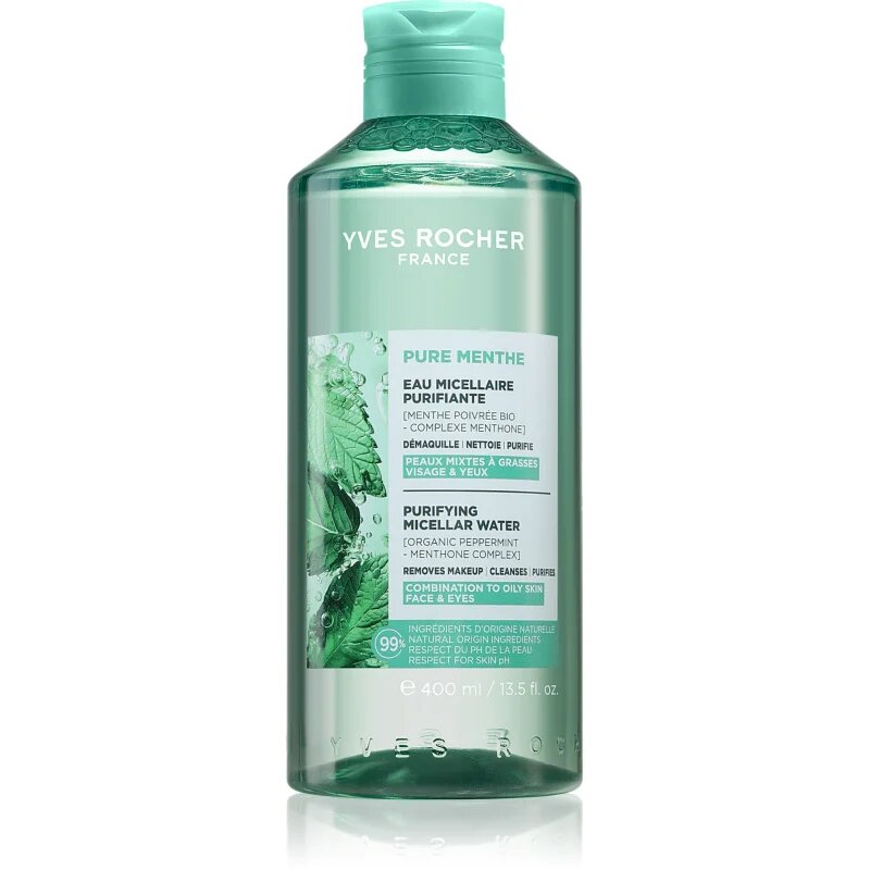 Yves Rocher Pure Menthe čistilna micelarna voda 400 ml