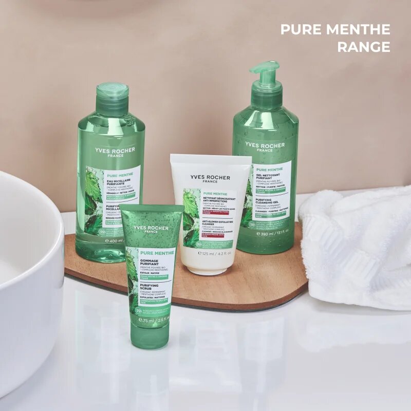 Yves Rocher Pure Menthe nežni čistilni gel s piling učinkom 125 ml