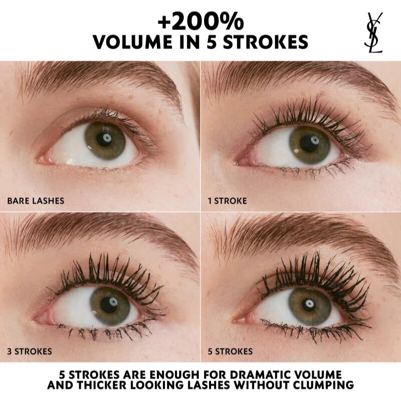 Yves Saint Laurent Lash Clash Waterproof vodoodporna maskara za volumen za ženske Black 8.6 ml