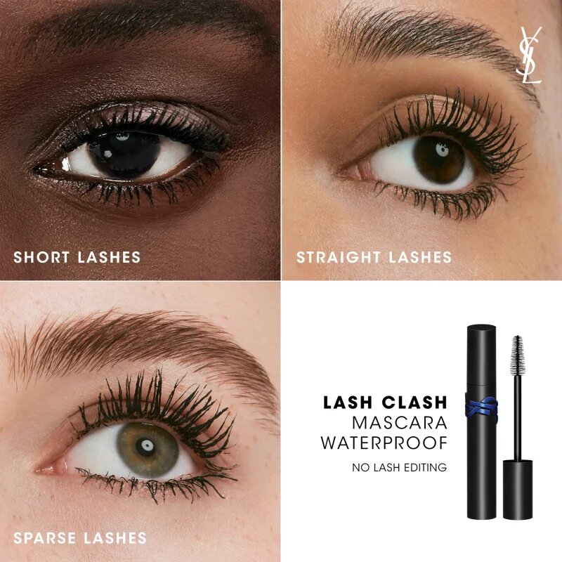 Yves Saint Laurent Lash Clash Waterproof vodoodporna maskara za volumen za ženske Black 8.6 ml